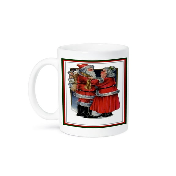 3dRose, Mr and Mrs Claus- mr and mrs claus, christmas gifts, christmas, christmas cards, holiday cards, 15oz Mug