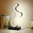 thumbnail image 3 of LINLIN Spiral LED Table Lamp, Modern 3 Colors Dimmable Desk Lamp 12W Bedside Table Lamp Night Light for Bedroom Living Room Office, 3 of 5