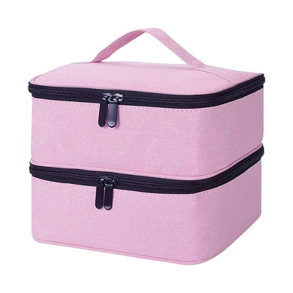 CIYISON Sturdy Nails Polish Storage Case With Adjustable Dividers Holds Bottles Dryer Manicure Tool Bottom Compartments