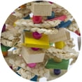 thumbnail image 4 of Large Parrot Chewing Toy - Bird Parrot Blocks Knots Tearing Toy Bird Cage Bite Toy for African Grey, Macaws Cockatoos, and a Variety of Amazon Parrots, 4 of 6