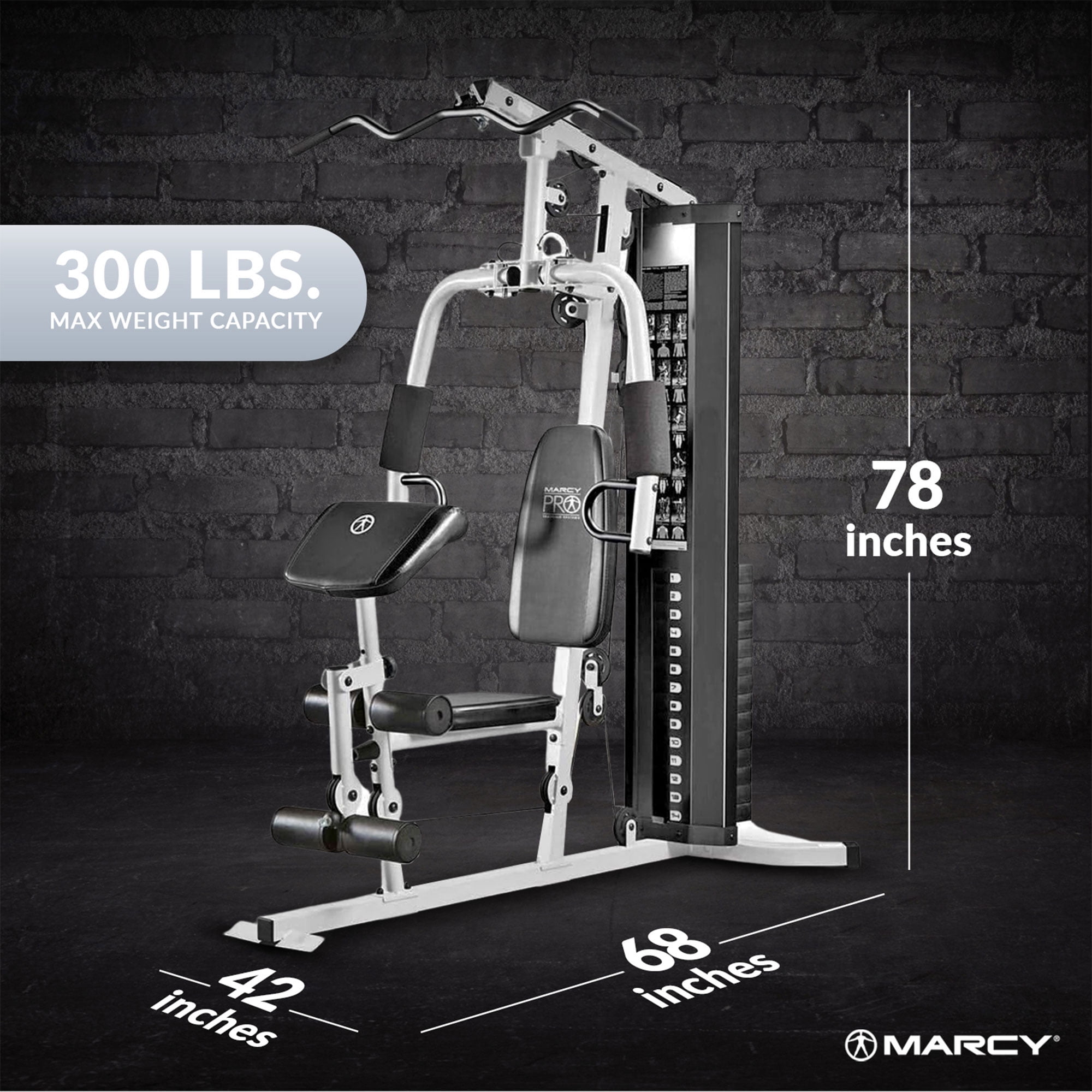 Marcy Home Gym Workout Station with Weights, Fully Body Training System