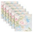 thumbnail image 5 of Iauyy Satin Napkins Set of 6- Pastel-pink Roses DIY Printing Decoration Cloth Napkin- Easy Care for Home/Party, 5 of 8