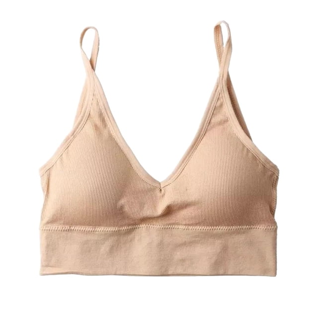 Top corto deportivo de bienestar Salvador para mujer con tirantes finos sin aros acolchado