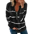 thumbnail image 3 of DYMADE Women Round Neck Long Sleeve Printed T-Shirt Top, 3 of 3