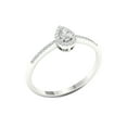 thumbnail image 2 of Imperial 1/5Ct TDW Diamond 10k White Gold Pear Diamond Halo Promise Ring (H-I, I2), 2 of 4