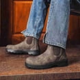thumbnail image 2 of Men's Chelsea Work Boots, Slip-On Ankle Boots, Elastic Sides with Pull Tabs, Non-Slip Rubber Sole, Durable & Casual Boots, 2 of 5