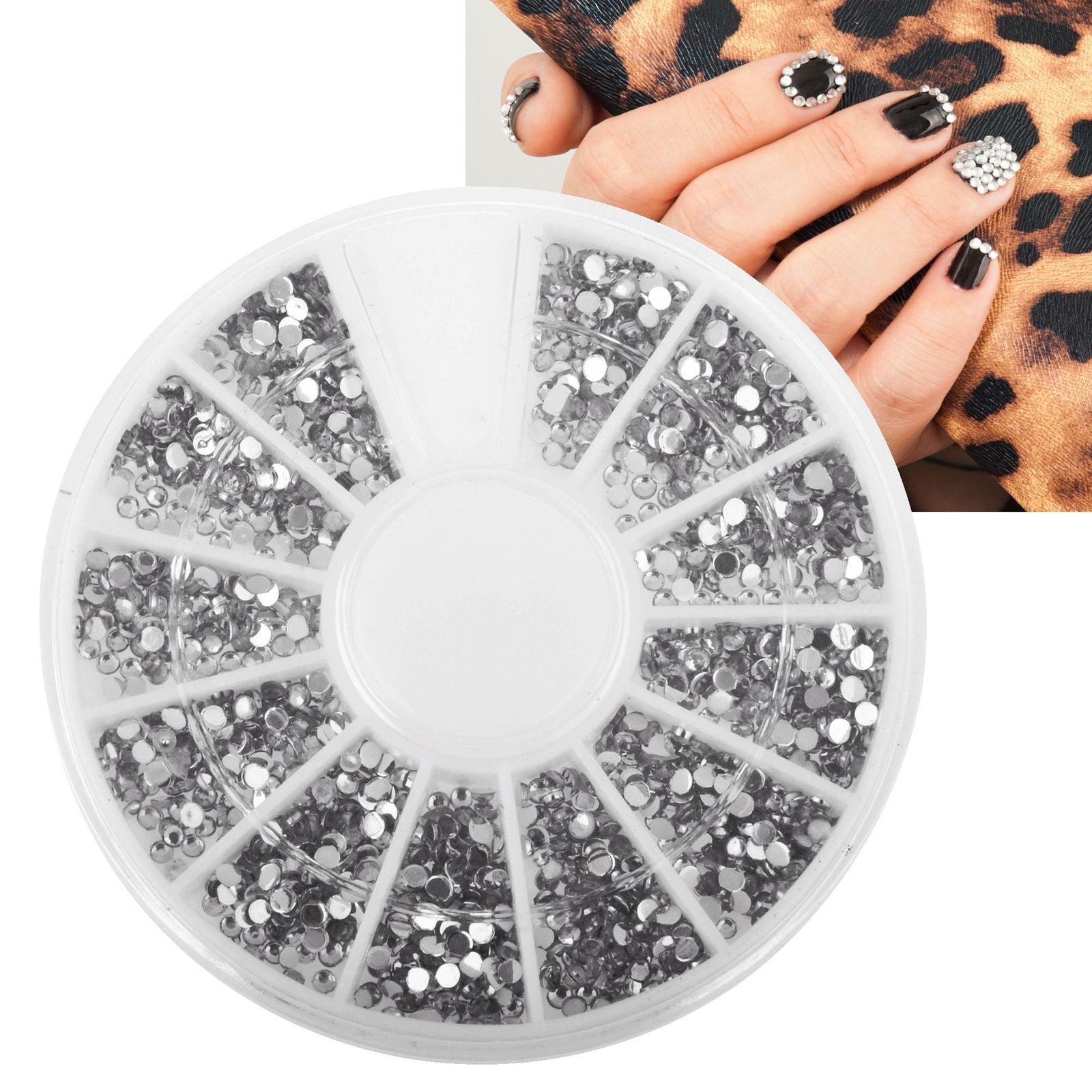 Zodaca 1200pcs Nail Art Glitter Tips - 1.5mm 3D Crystal Bling Jewels  Rhinestones for Acrylic Nails, Manicure Beauty Decoration, DIY Crafts -  Walmart.com