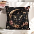 thumbnail image 6 of butterfly flowers crescent moon Linen toss pillowcase decoration pillowcase gifting preferred 20x20 inch cushion cover sofa pillowcase sofa bedroom living room car, 6 of 8
