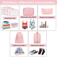 thumbnail image 3 of Bolsas Organizadoras de Viaje 8pcs, Organizadores de Maletas de Viaje, Organizador de Equipaje Impermeable en Varios Tamaños, Kit de Organizador Viaje Multiusos para Ropa Zapatos Cosméticos (Rosa), 3 of 4