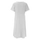 thumbnail image 4 of Vestido informal de mujer, de manga corta, cuello redondo, holgado y con bolsillos, en color liso., 4 of 5