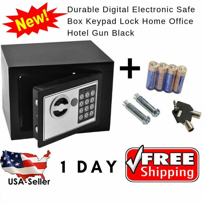 New Digital Black Digital Electronic Safe  Keypad Lock Home Office Hotel Gun@ 