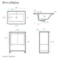 thumbnail image 6 of Marseille 24 in. White Bathroom Vanity With Black Ceramic Sink Top, 6 of 12