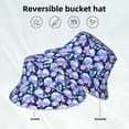 thumbnail image 2 of Bingfone flower Skull star Bucket Hat for Men Women,Packable Reversible Printed Sun Hats,Fisherman Outdoor Travel Hiking Beach Caps, 2 of 7