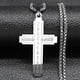 thumbnail image 1 of Vintage VENI CREATOR SPIRITUS Crucifix Cross Pendant Necklace Stainless Steel Grunge Male Chain Necklaces Jewelry collar, 1 of 5