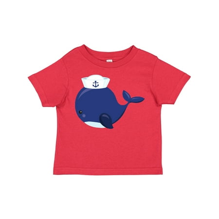

Inktastic Sailor Whale Little Whale Cute Whale Blue Whale Gift Toddler Boy or Toddler Girl T-Shirt