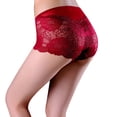 thumbnail image 2 of Simplicity Women's Sexy Mid Waist 6 Pack Floral Sheer Lace Panties, Multi #1, 2 of 3