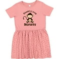 thumbnail image 3 of Inktastic Daddys Little Monkey Girls Toddler Dress, 3 of 5