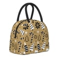 thumbnail image 2 of XMXT Reusable Lunch Bag Women, Gold Christmas Elements Print Large Lunchbox Insulated Lunch Box for Work School, Multicolor, 2 of 9