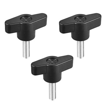 Uxcell Black M8x60mm Star Head Clamping Knob - Screw-On Grip For Machinery, Equipment, Instruments