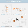 thumbnail image 7 of Kimunuk Outdoor Chaise Lounge Cushions, 72" x 21" x 4" Waterproof Pool Beach Recliner Replacement Cushions with Ties, Light Blue, 7 of 7