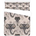 thumbnail image 1 of ABPHQTO Juego de cama de 3 piezas Funda nórdica de elefante con 2 fundas de almohada para la decoración de la habitación del hogar, 1 of 4