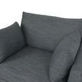 thumbnail image 6 of Christopher Knight Home Modern Upholstered Accent Chair with 2 Pillows, Solid Wood Legs, Charcoal, 6 of 9