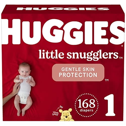 Pañales HUGGIES Little Snugglers talla 1 (4-6 kg), 168 unidades