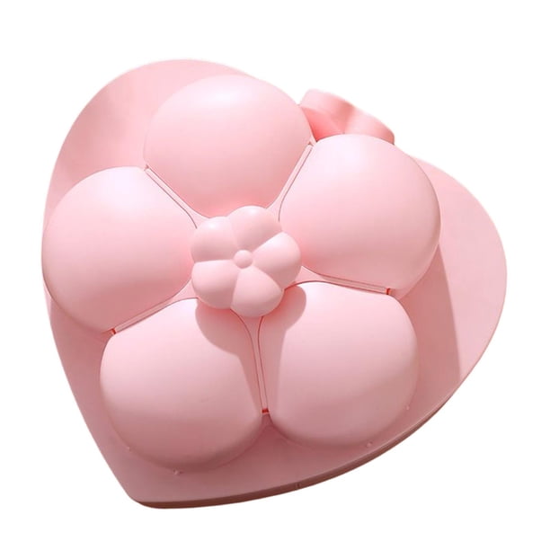 Bandejas multifuncionales para dulces, contenedores para dulces, nueces en forma de corazón separadas Rosa
