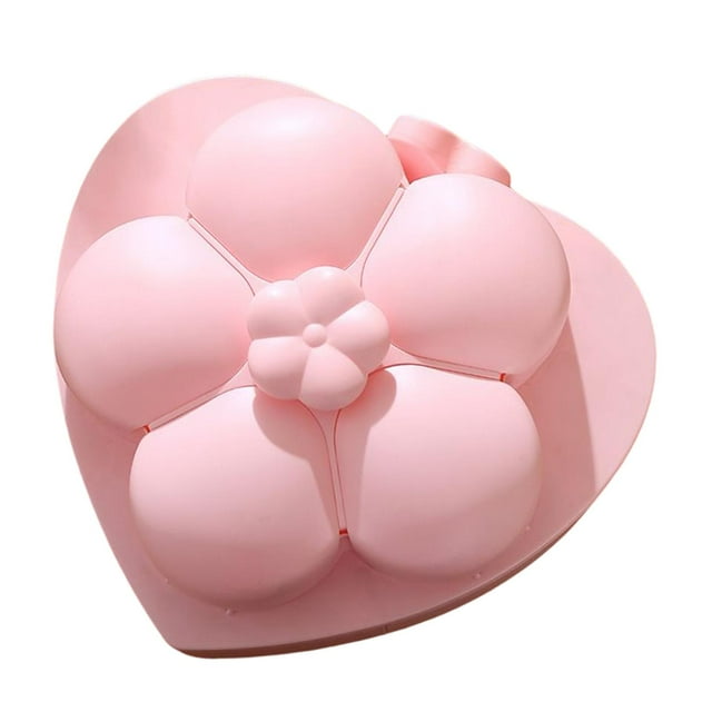 Bandeja giratoria para aperitivos con forma de corazón, accesorios de cocina, bandejas para servir dulces Rosa