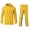 Yellow, variant on Fesfesfes Long Sleeve Shirt for Men Spring Winter Patchwork Sweatshirt Top Pants Sets Sports Suit Tracksuit