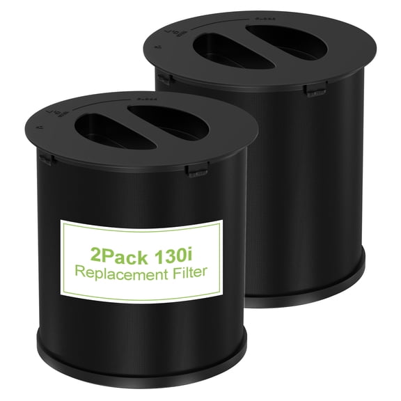 130i Replacement Filter Compatible with PuroAir 130i Air Purifier, HEPA High-Efficiency Activated Carbon Replacement Filter, Filter up to 99.9% of Pollutants，2 pack