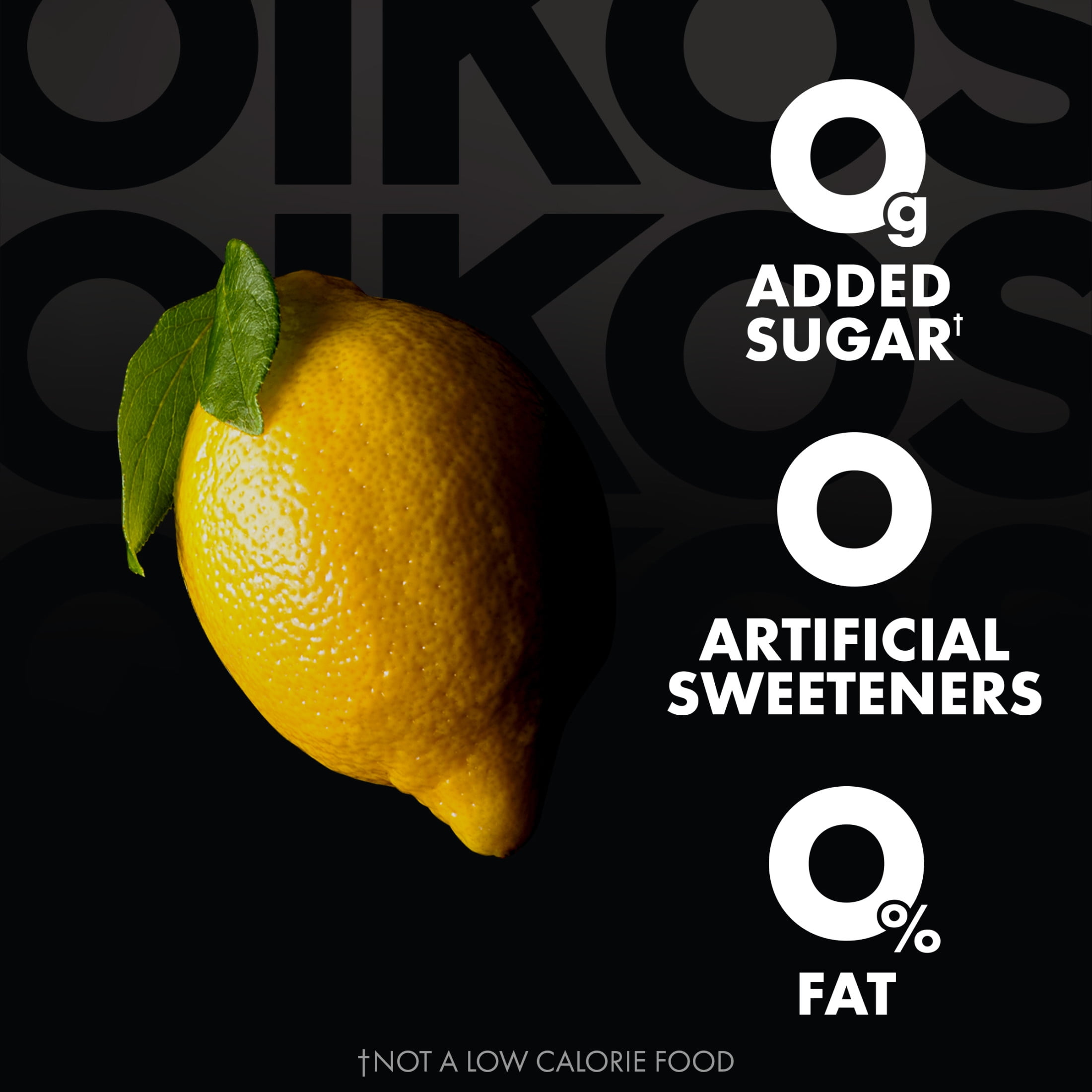 Oikos Triple Zero 15g Protein&nbsp;Lemon Tart Greek Yogurt, 90 Calories, 0g Added Sugar and 0 Artificial Sweeteners,&nbsp;Nonfat&nbsp;Yogurt Pack, Great for&nbsp;Office Snacks,&nbsp;5.3 oz&nbsp;Cup