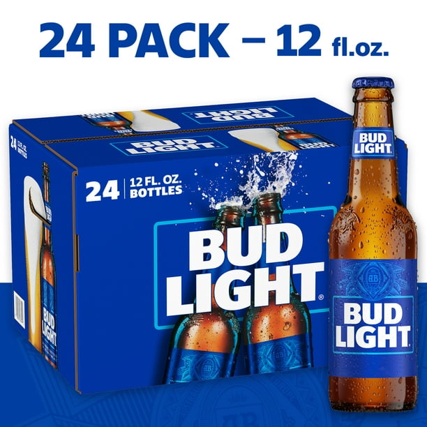 Drikke sig fuld forår Dele Bud Light Beer, 24 Pack Beer, 12 FL OZ Bottles, 4.2% ABV - Walmart.com