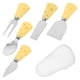 thumbnail image 4 of Juego de 6 cuchillos para queso, cuchillo para untar queso, minicuchara, minitenedor y minijuego de mantequilla de acero inoxidable con mango en forma de queso para tablas de charcutería, 4 of 8