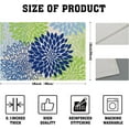 thumbnail image 4 of Dahlia Floral Placemats Set of 4, 12x18 Inch Green Blue Geometric Flowers Summer Seasonal Heat Resistant Rectangular Table Mats for Indoor Outdoor Party Kitchen Dining Decor, 4 of 8