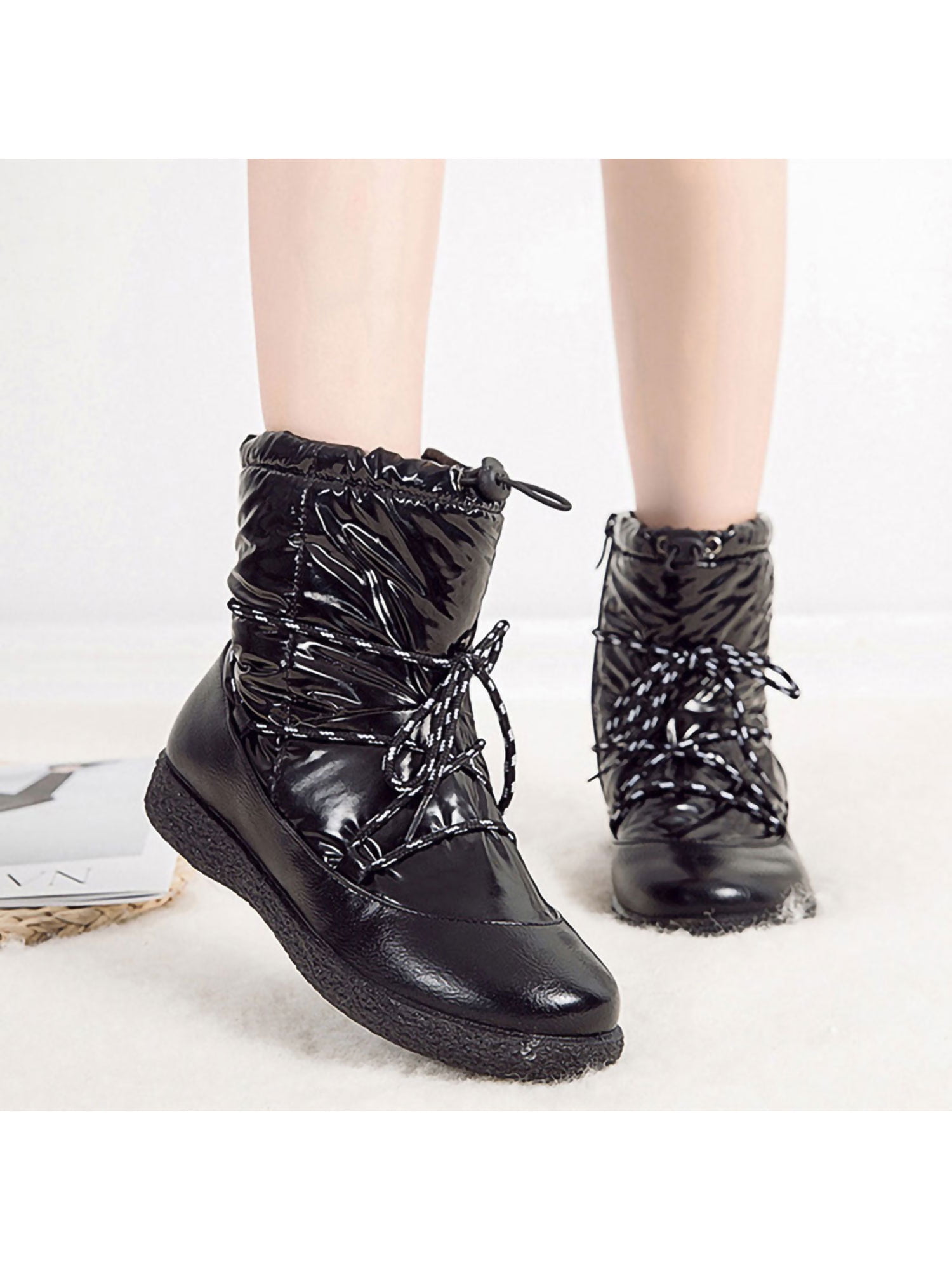 ladies black waterproof trainers