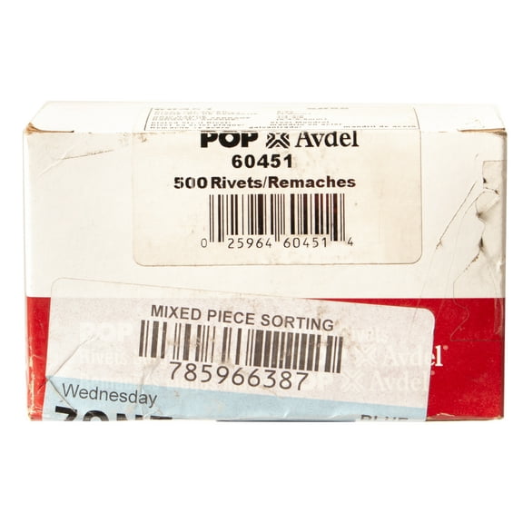 POP Avdel 60451 Blind Aluminum Rivet 5/32" Diameter 1/4"-3/8" Grip Range 500 pcs