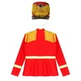 thumbnail image 2 of TiaoBug Kids Boys Circus Ringmaster Costume Tassel Red Jacket Halloween Tailcoat Red-A 10, 2 of 7