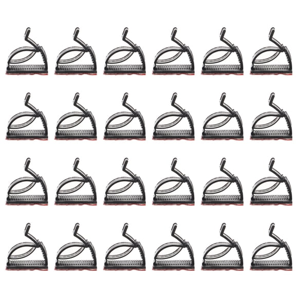 UPOUART 100 Pcs Pinces de Gestion de Cordon Réglables Noires Clips de Fixation de Câble Auto-Adhésifs pour Maison et Voiture