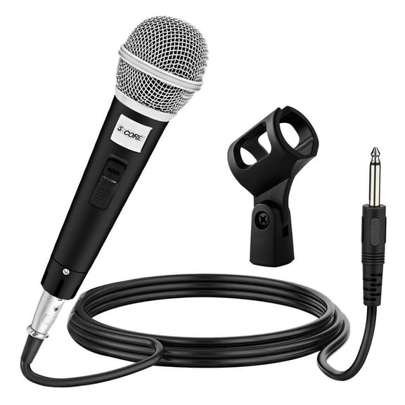 Professional Cardioid Dynamic Vocal Microphone with On/Off Switch & XLR Cable – Noise-Reducing Handheld Mic for Karaoke, Live Singing, DJ, and Public Speaking