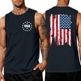 thumbnail image 2 of Youpwaven 250th Anniversary USA Merchandise, Men's America 250 Muscle Tank, 1776-2026 Patriotic Sleeveless Shirt, Flag Graphic Casual Apparel, 2 of 5