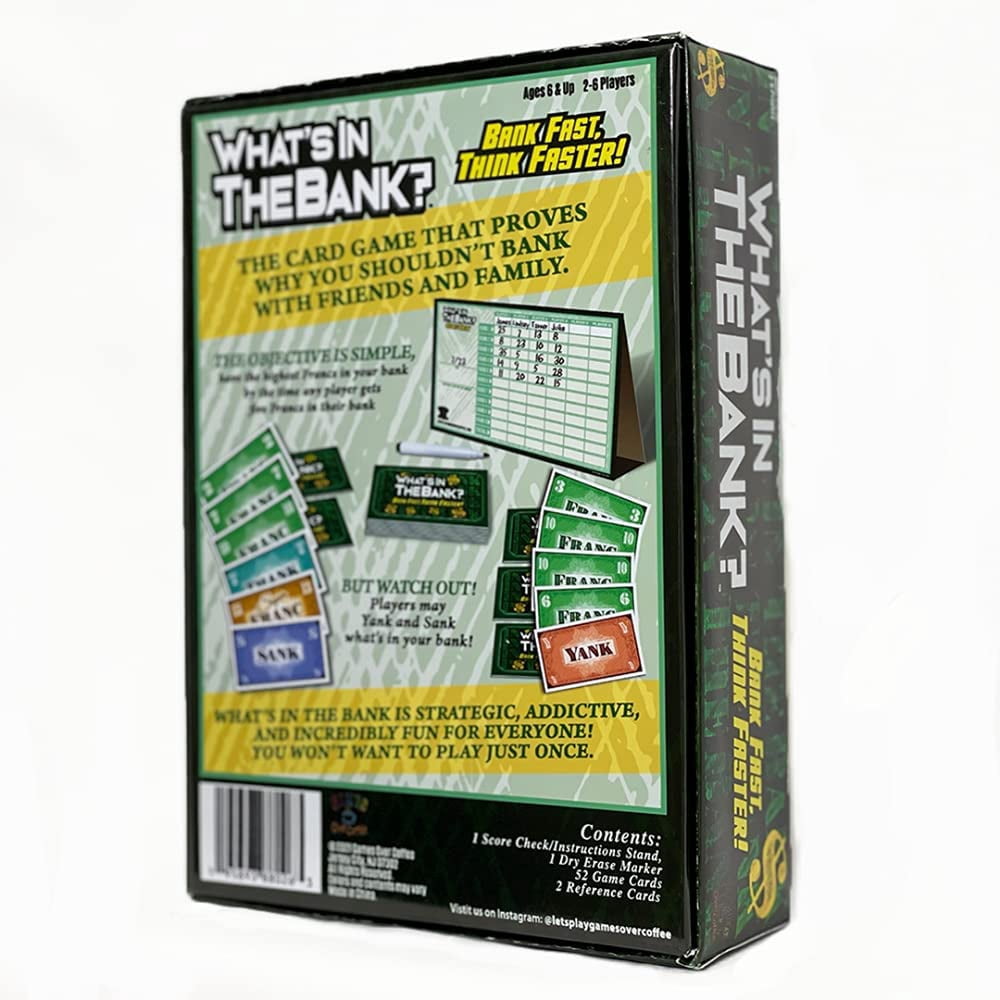 What's in the Bank? A Strategic and Easy-to-Learn Card Game - The Perfect Family-Friendly Party Game