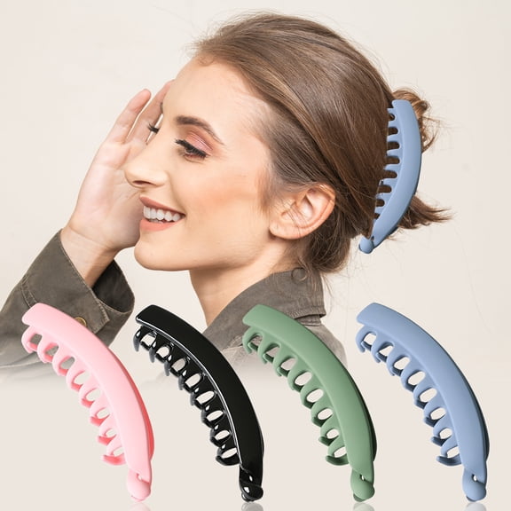Large Banana Hair Clip for Women – Strong Hold Ponytail Clip for High Ponytails, Thick Hair, Everyday Wear and Workouts