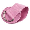 thumbnail image 3 of Pink 10' Extra-Long Cotton Yoga Strap with Metal D-Ring, 3 of 7