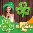 thumbnail image 5 of SDJMa St. Patrick's Day Wreath, Artificial Shamrock Wreath with Green Foam Rose, Irish Welcome Sign for Front Door Porch Wall Hanging Decoration, 5 of 7