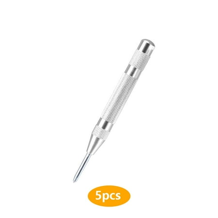 

5pcs Center Punch Marker Automatic Spring Loaded Marking Tool Hand Starting Tool Non-Slip Portable Woodworking Puncher