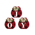 thumbnail image 2 of Buffalo Plaid Christmas Wreaths for Front Door - 3pcs Rustic Christmas Decor Joy Signs Wreaths for Door Holiday Xmas Garage Door Wall Decorations,Christmas Decorations Outdoor, 2 of 8