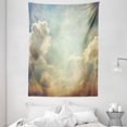 thumbnail image 1 of Vintage Tapestry, Magical Sky Looks Like Dream Space with Sun Rays Celestial Miracle Atmosphere Photo, Wall Hanging for Bedroom Living Room Dorm Decor, 60W X 80L Inches, Blue White, by Ambesonne, 1 of 2