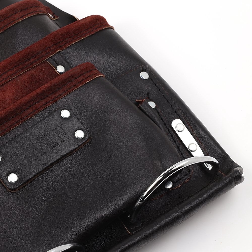 ToolTreaux 10 Pocket Oil Tanned Leather Tool Pouch for Woodworking Electrician Tools DIY Contractor Bags