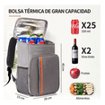 thumbnail image 2 of Mochila Térmica Hielera Impermeable Picnic Alimento Xtellar gris, 2 of 4